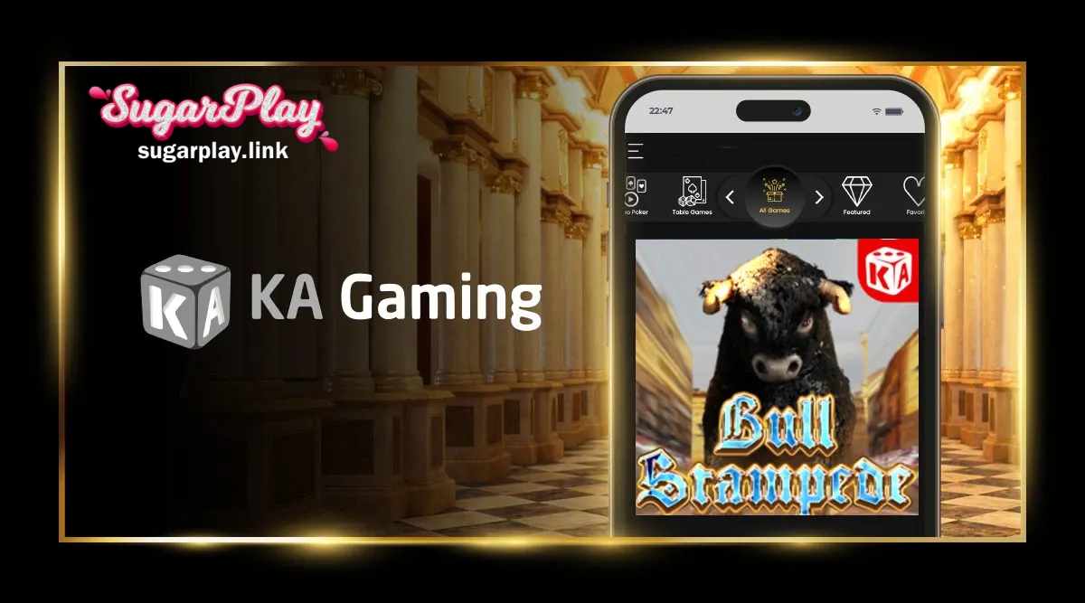 Bull Stampede Slot Game by KA gaming at Sugarplay Casino: enjoy Bull Stampede free play in demo mode or get a 140% Bonus for real online wins!